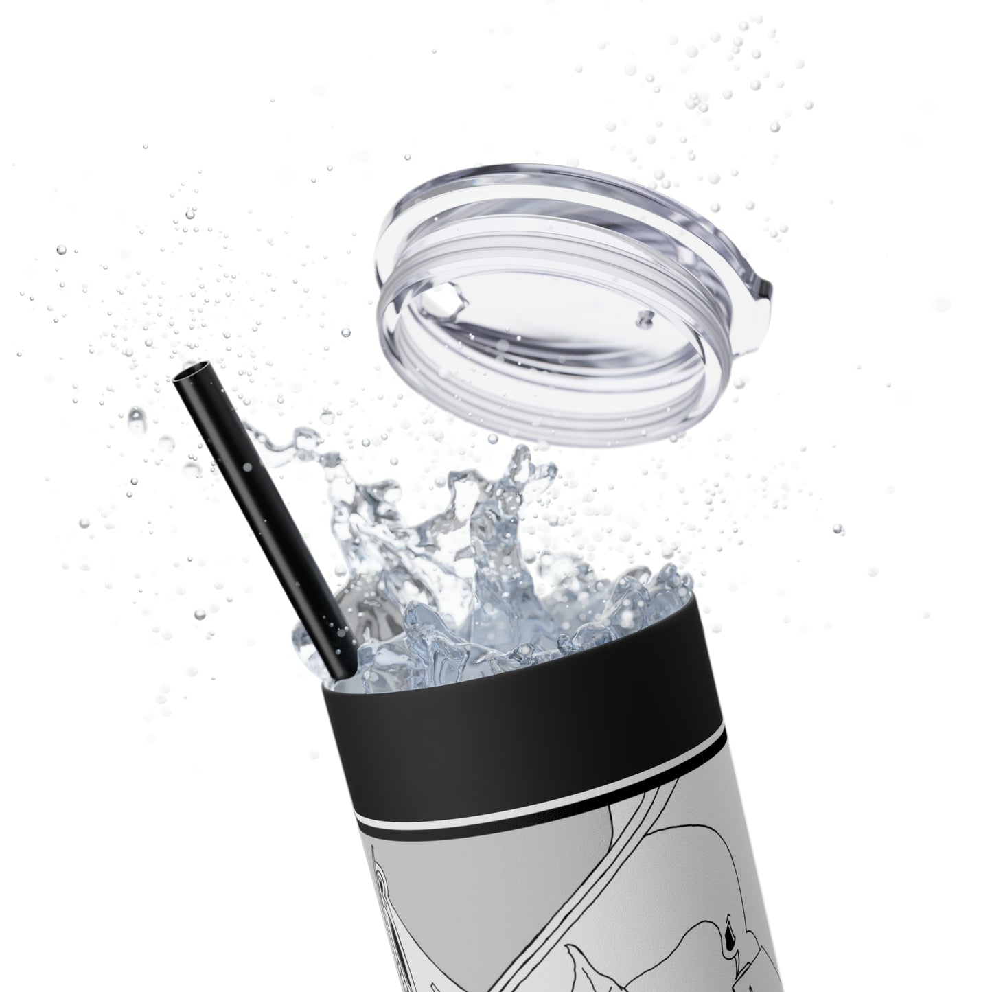 Skinny Tumbler with Straw, 20oz