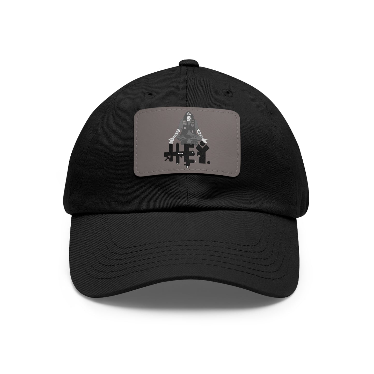 "Self-Immo" Dad Hat with Leather Patch (Rectangle)