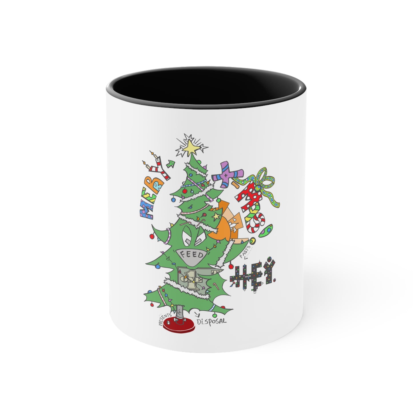 "Hey-Mas Tree" Accent Coffee Mug, 11oz