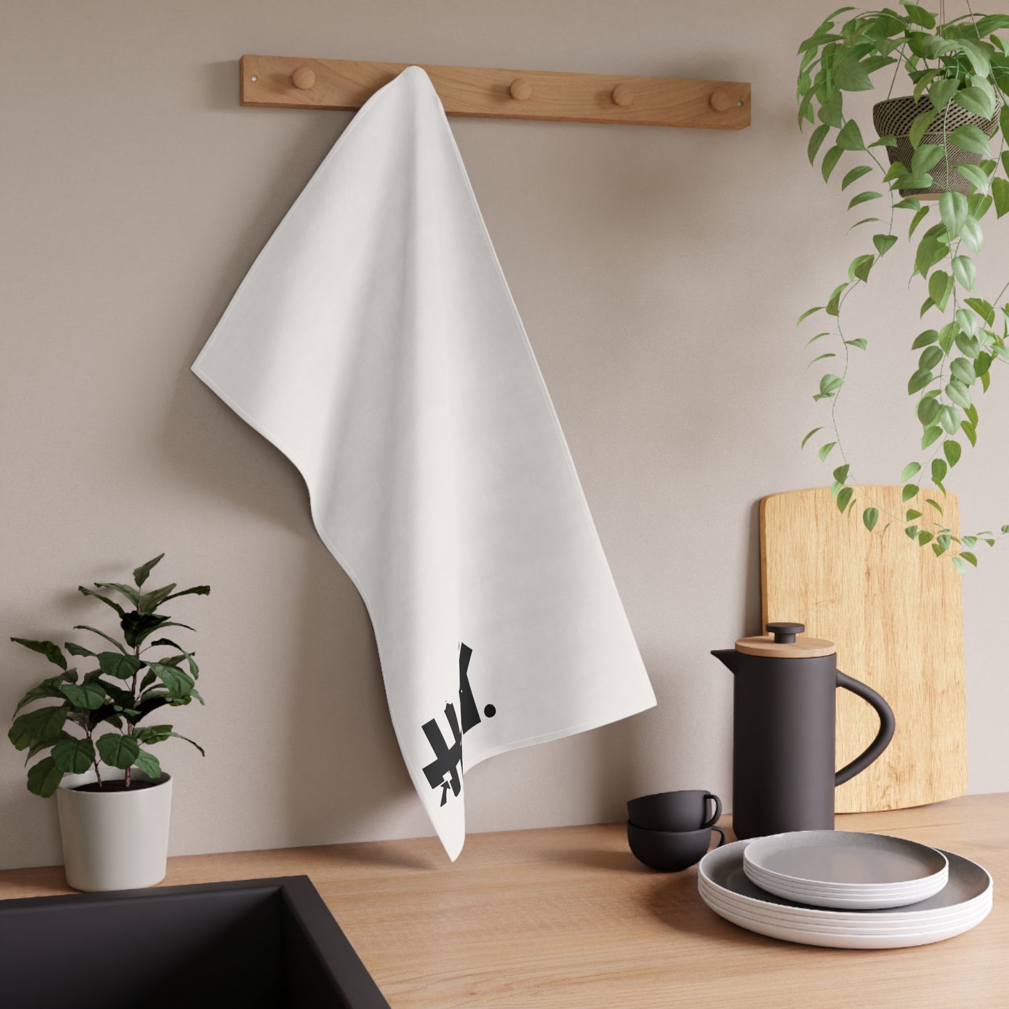 Hey. Brand Logo Kitchen Towel