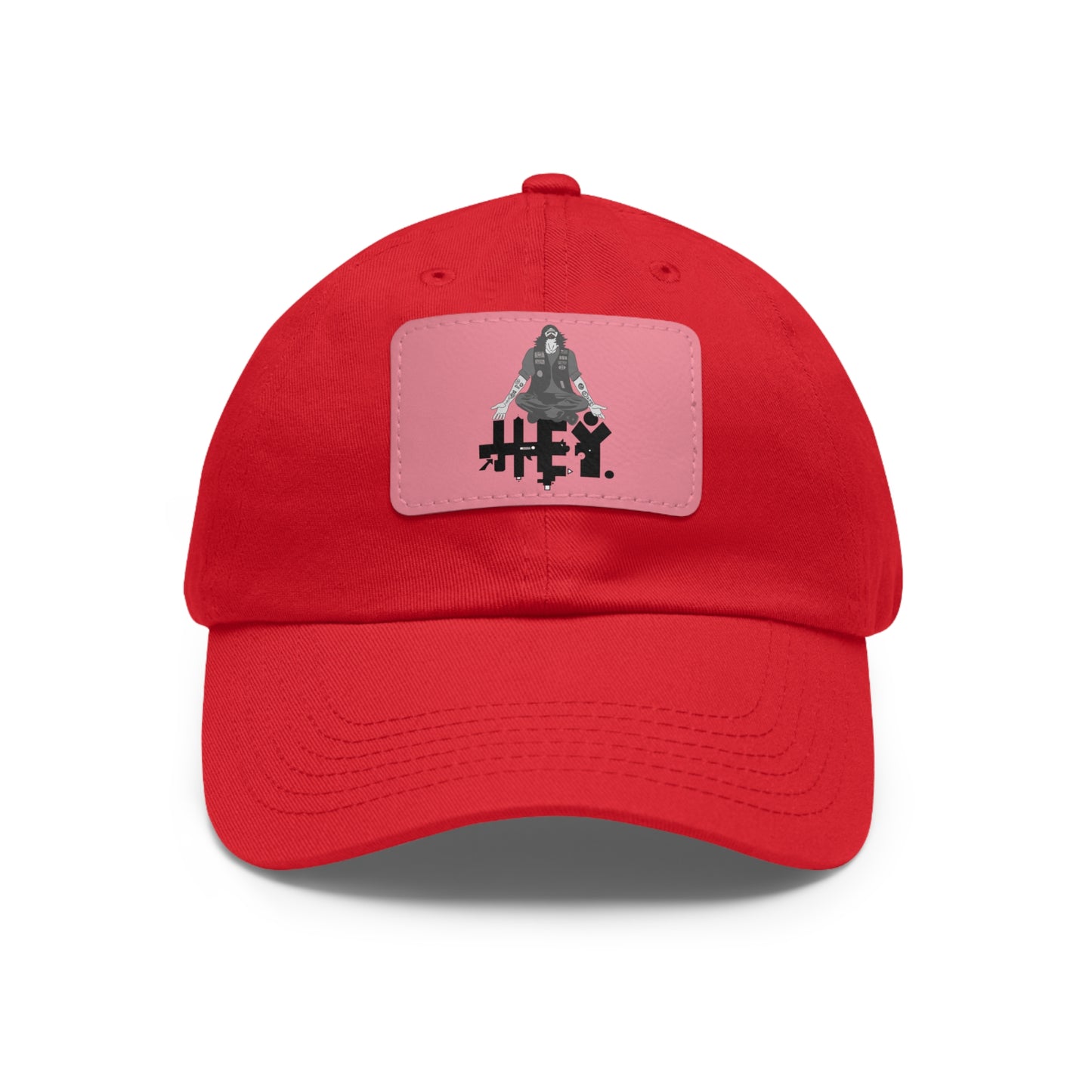 "Self-Immo" Dad Hat with Leather Patch (Rectangle)