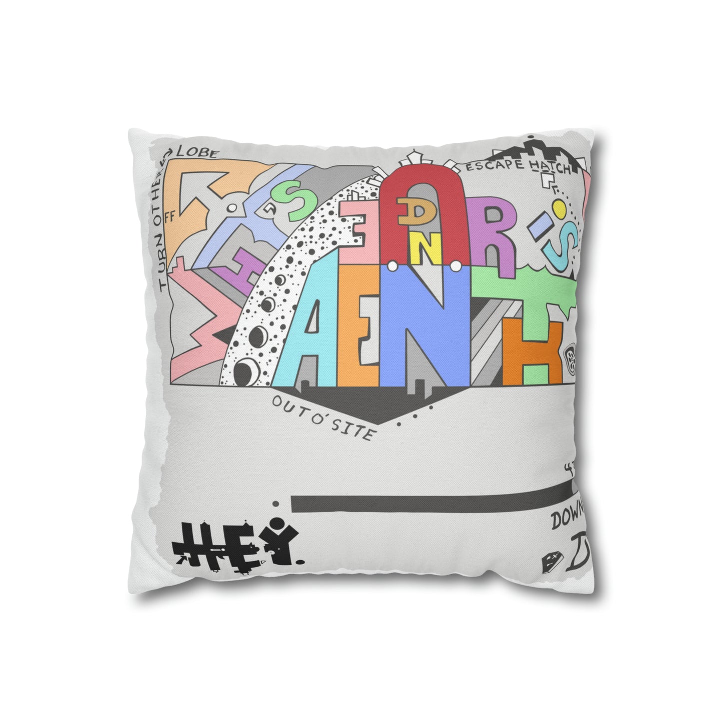 "What's Underneath Is Mine And Mine Alone" Spun Polyester Square Pillow Case