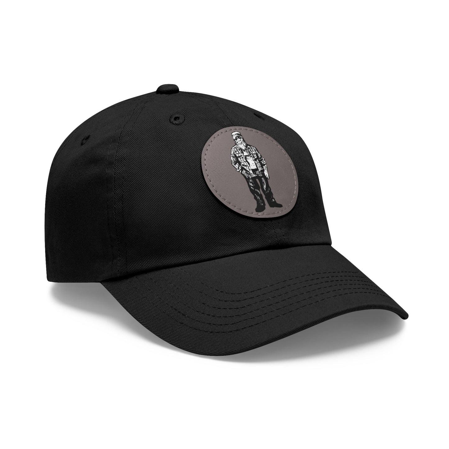 Salty-Guy" Dad Hat with Leather Patch (Round)