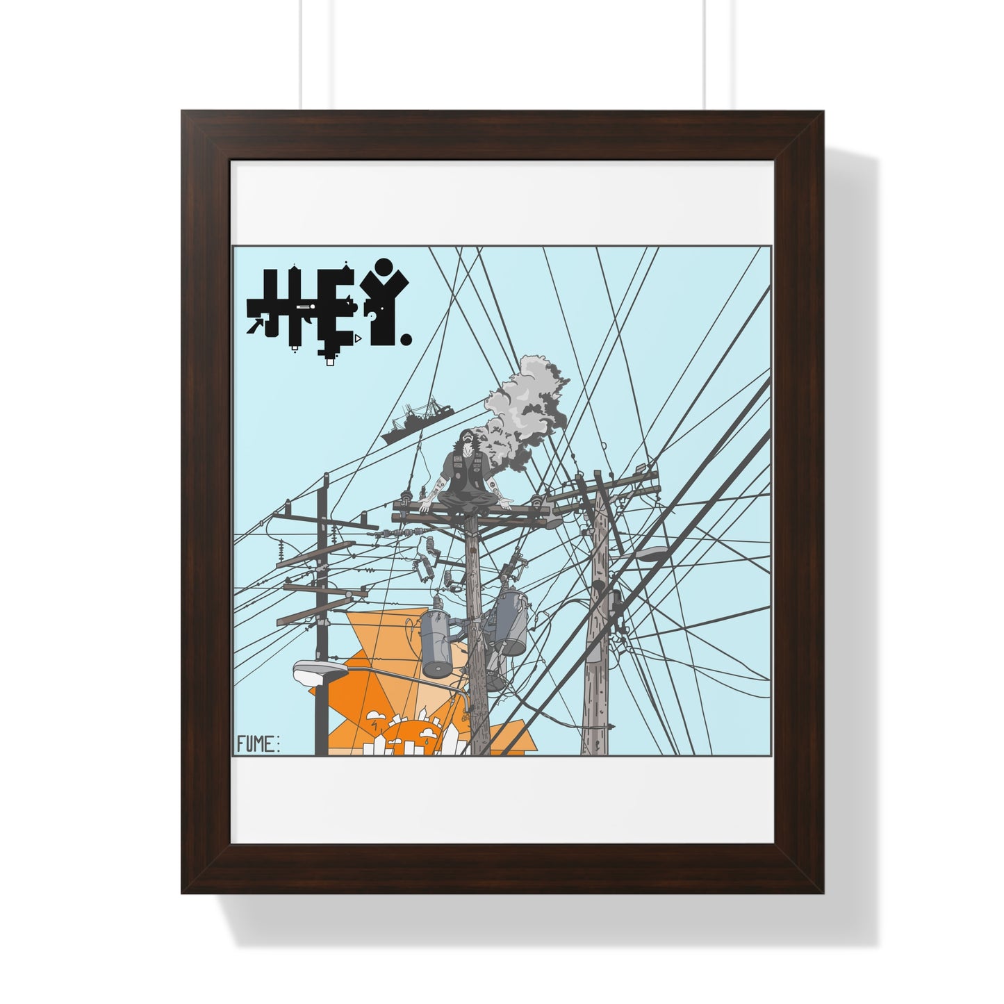 "Self-Immo" by Sietch Ramshackle Framed Vertical Poster