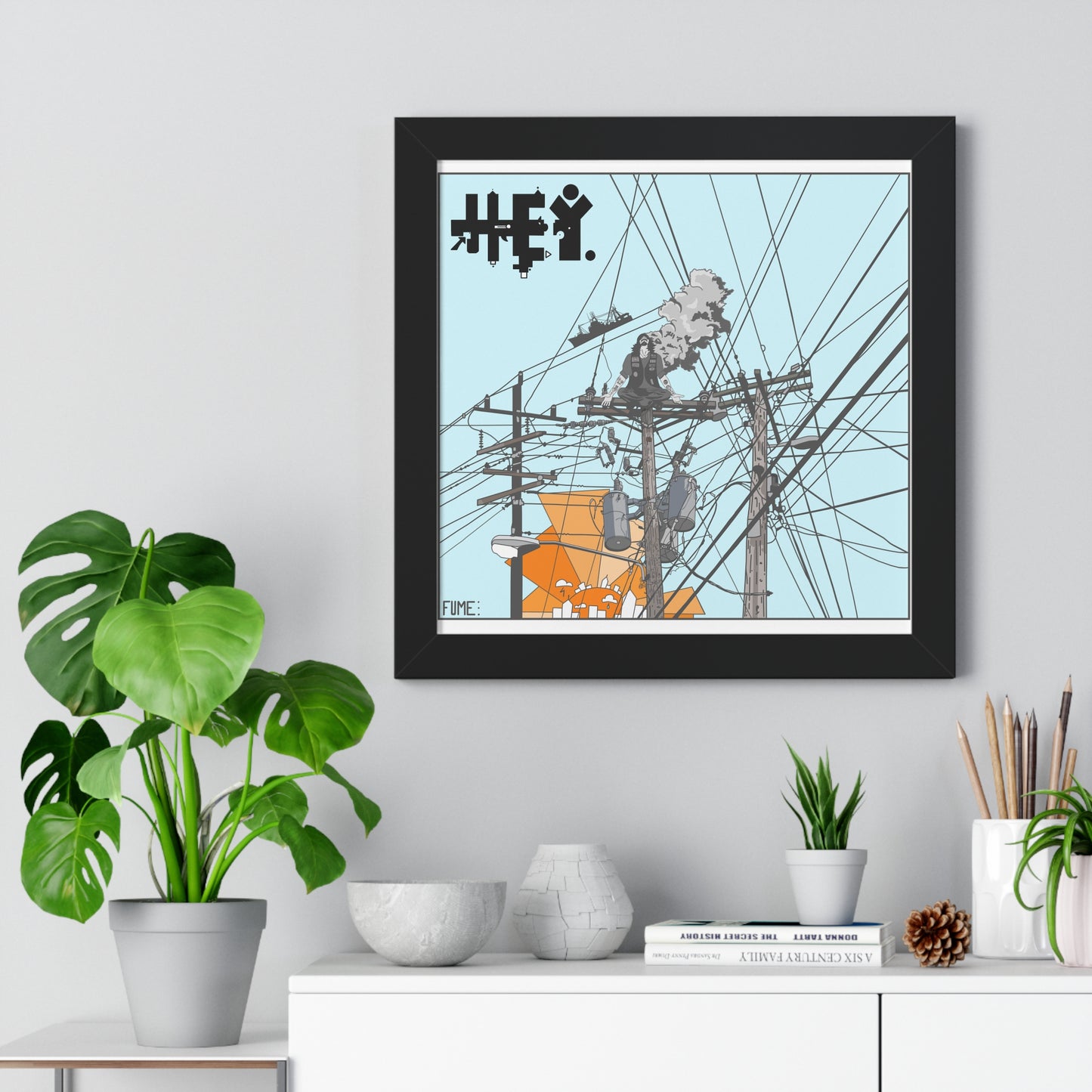 "Self-Immo" by Sietch Ramshackle Framed Vertical Poster