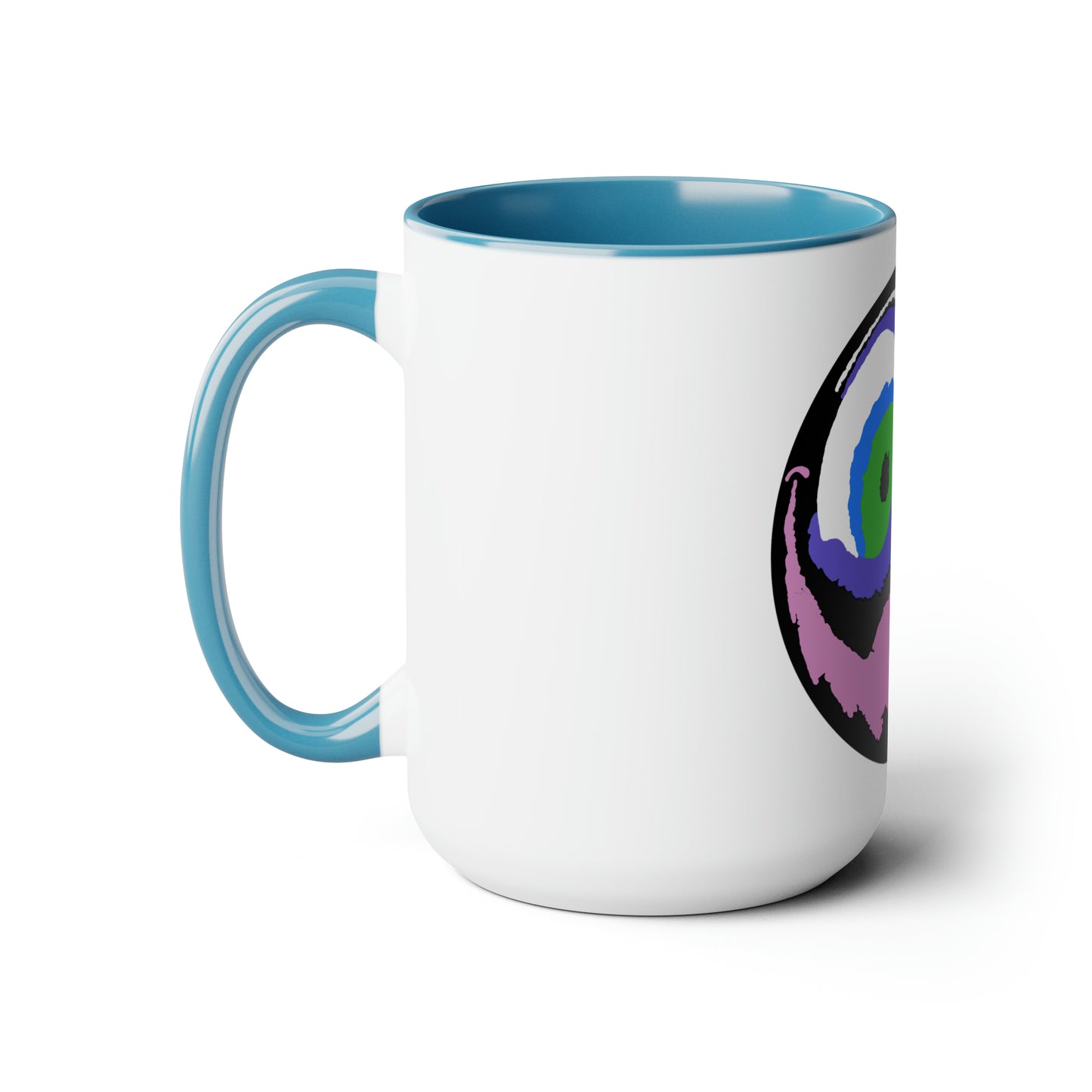 Two-Tone Coffee Mugs, 15oz