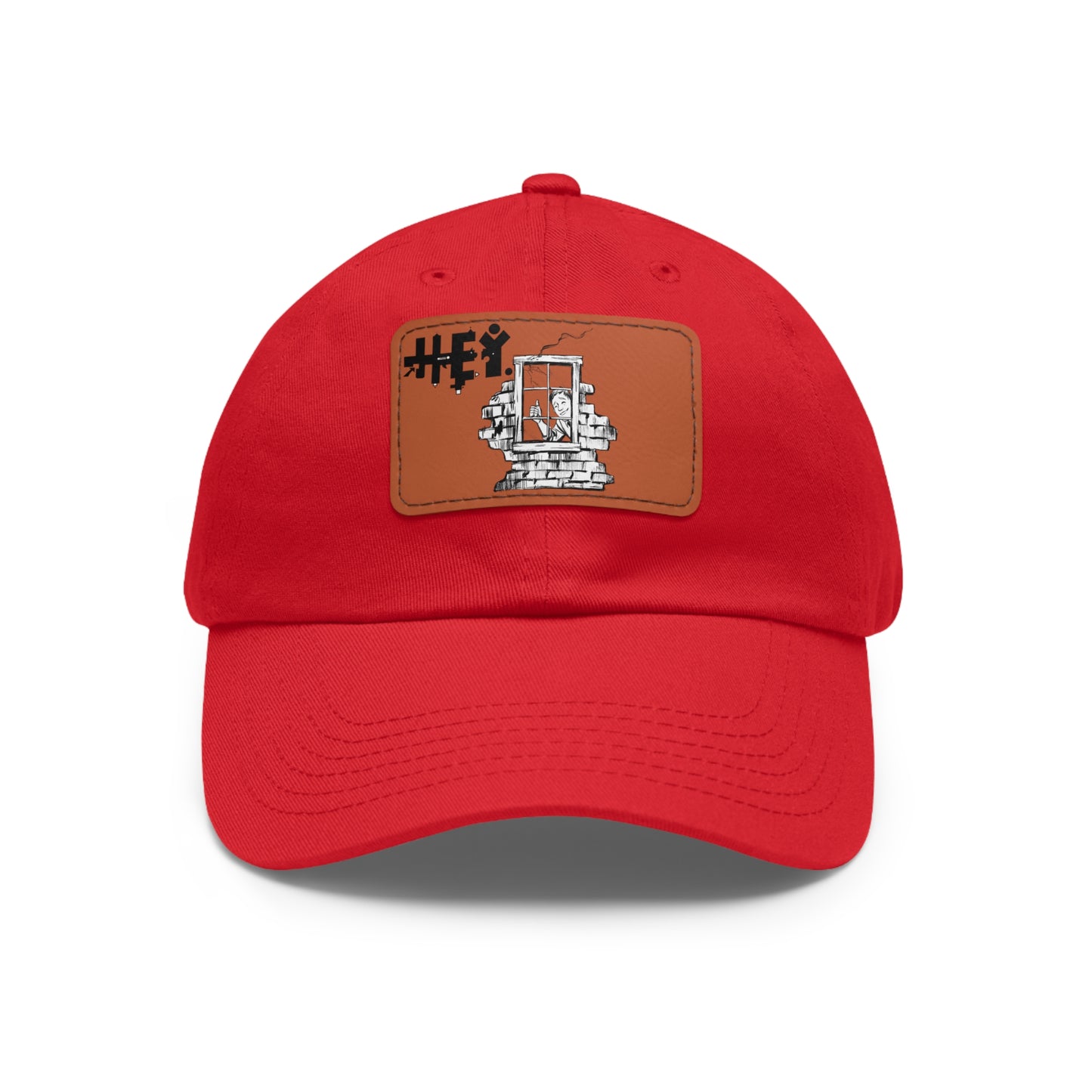 "That Guy, Frank" Dad Hat with Leather Patch (Rectangle)