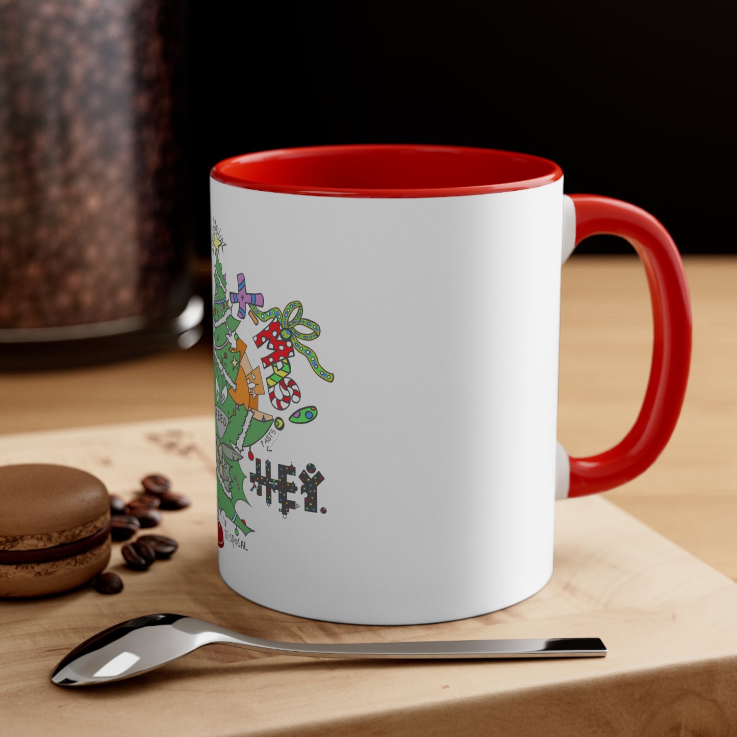 "Hey-Mas Tree" Accent Coffee Mug, 11oz