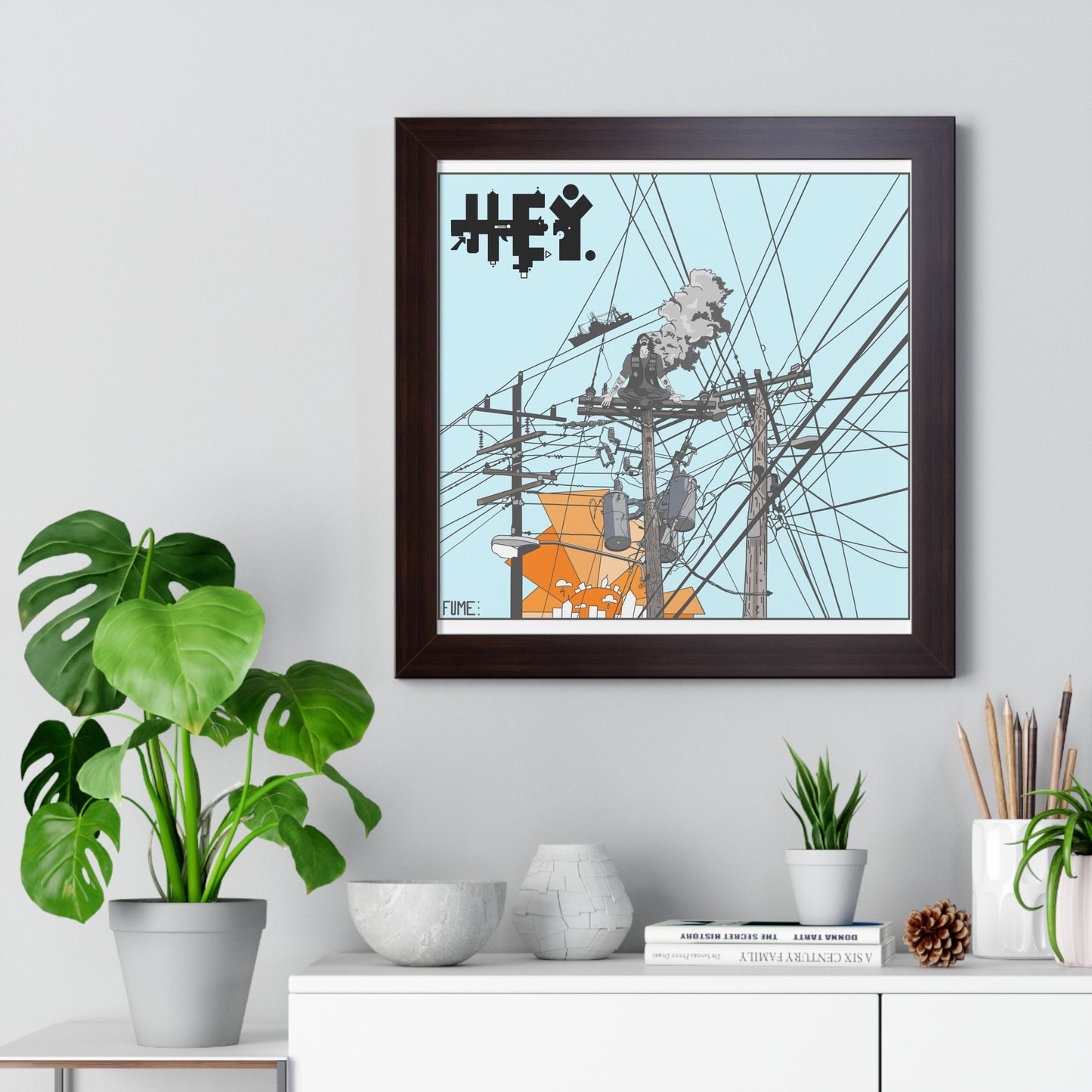 "Self-Immo" by Sietch Ramshackle Framed Vertical Poster