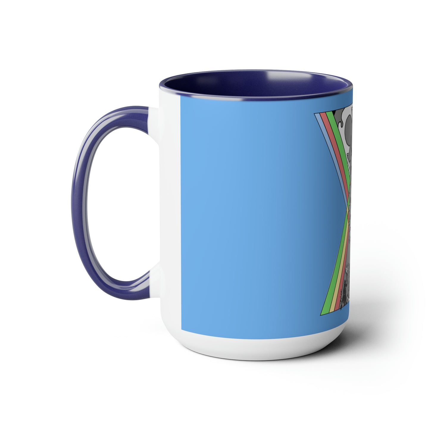 Two-Tone Coffee Mugs, 15oz