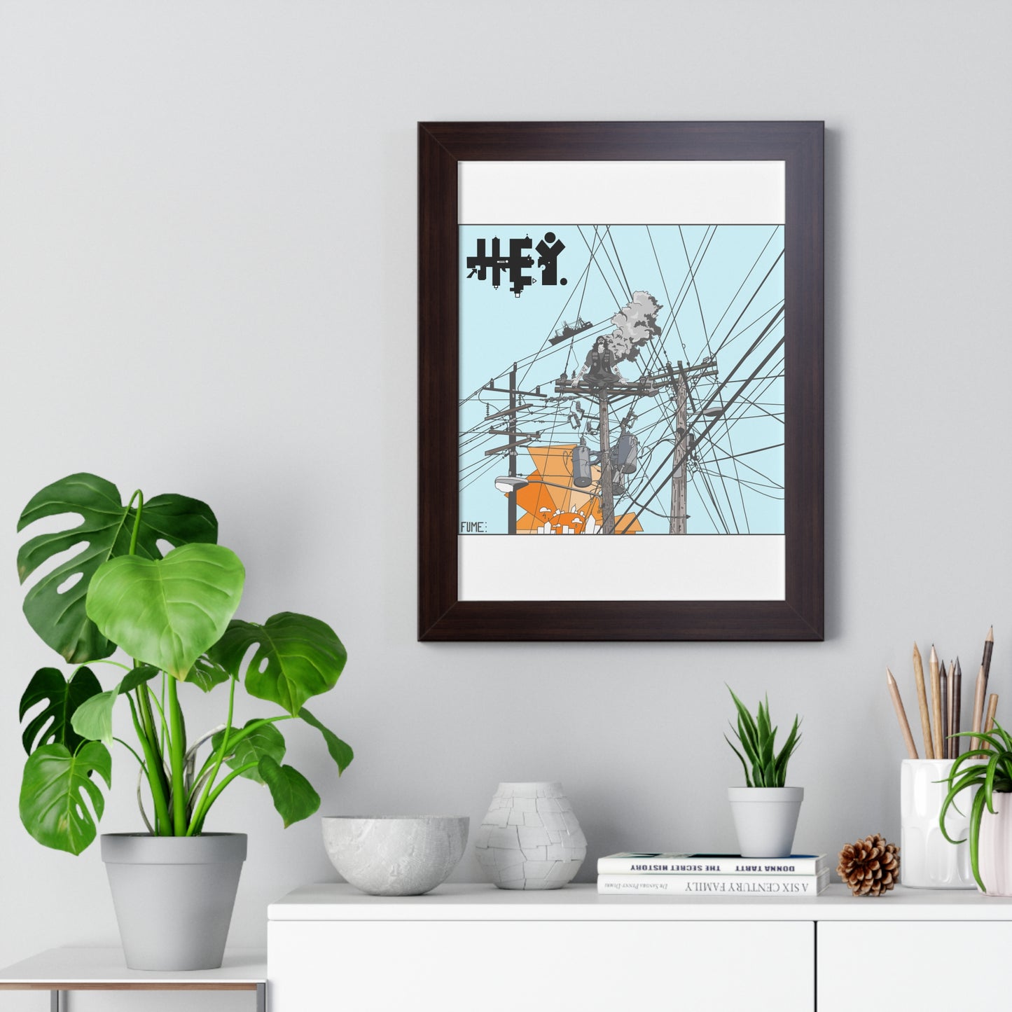 "Self-Immo" by Sietch Ramshackle Framed Vertical Poster