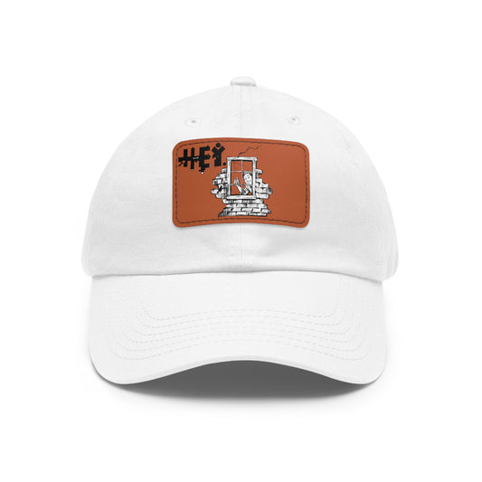 "That Guy, Frank" Dad Hat with Leather Patch (Rectangle)