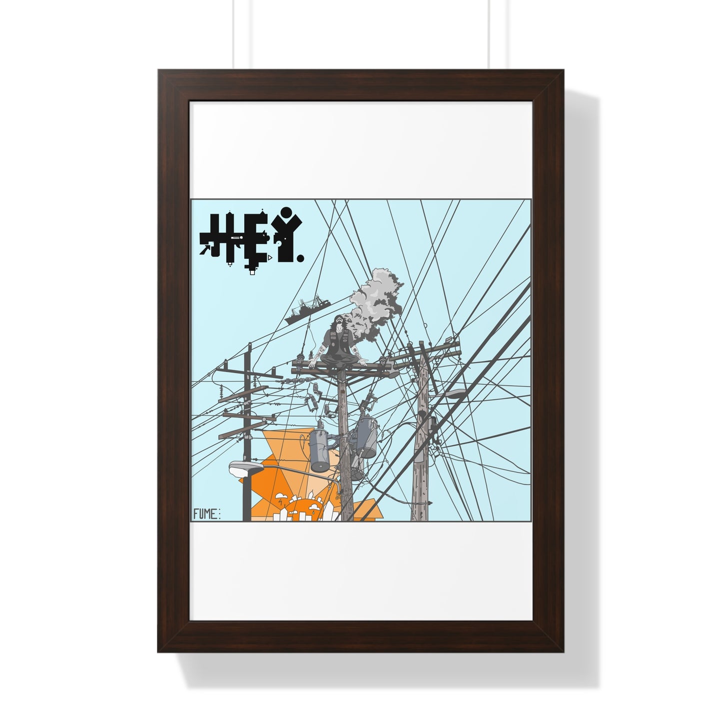 "Self-Immo" by Sietch Ramshackle Framed Vertical Poster