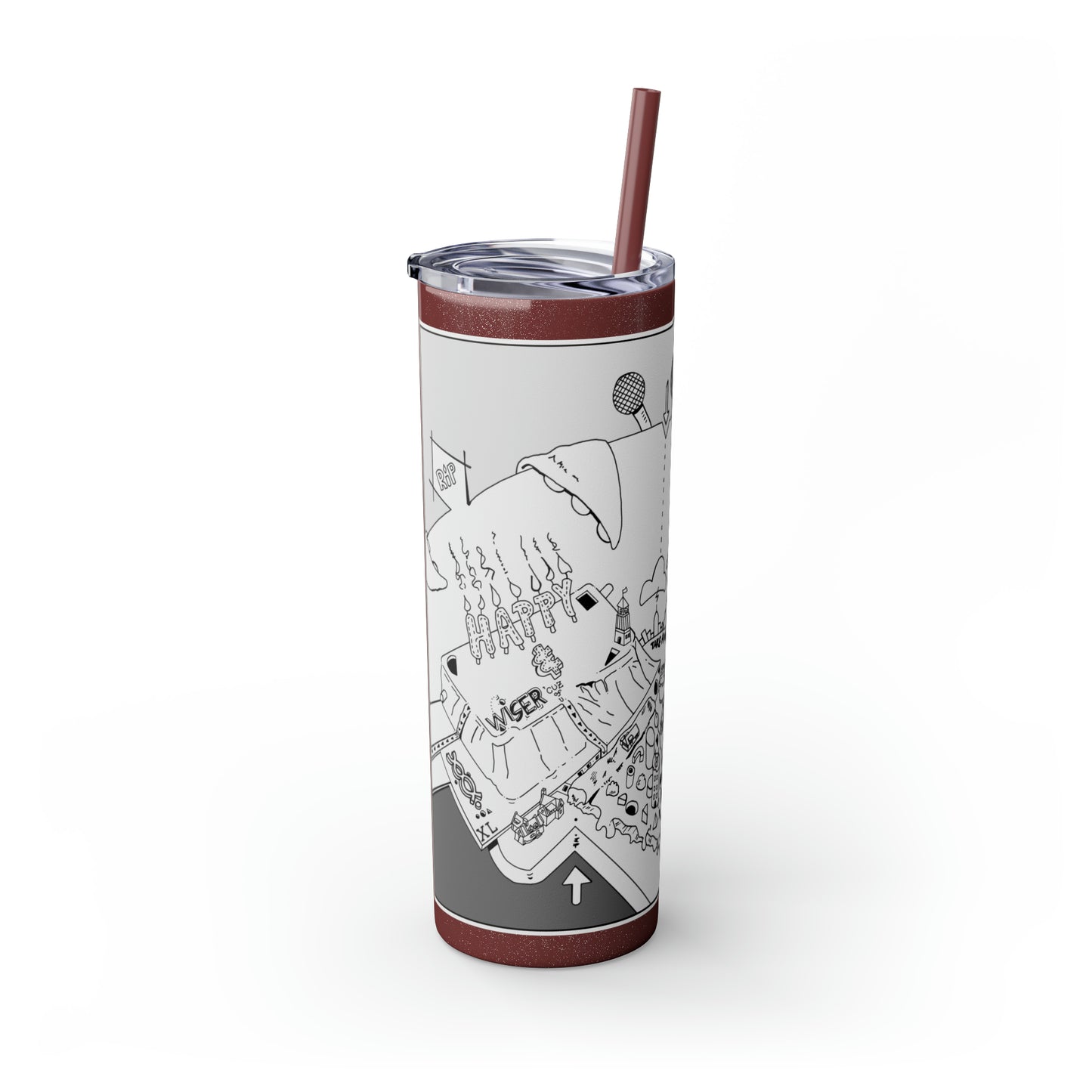 Skinny Tumbler with Straw, 20oz