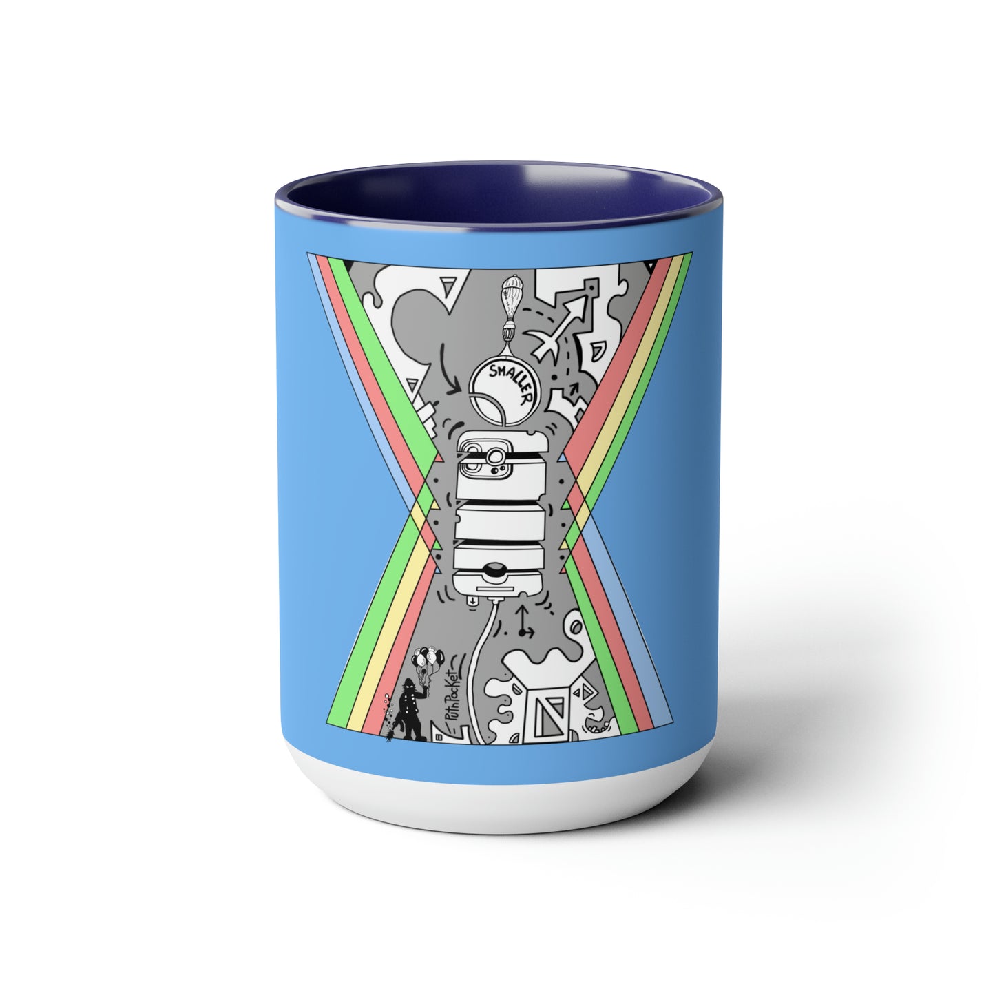 Two-Tone Coffee Mugs, 15oz