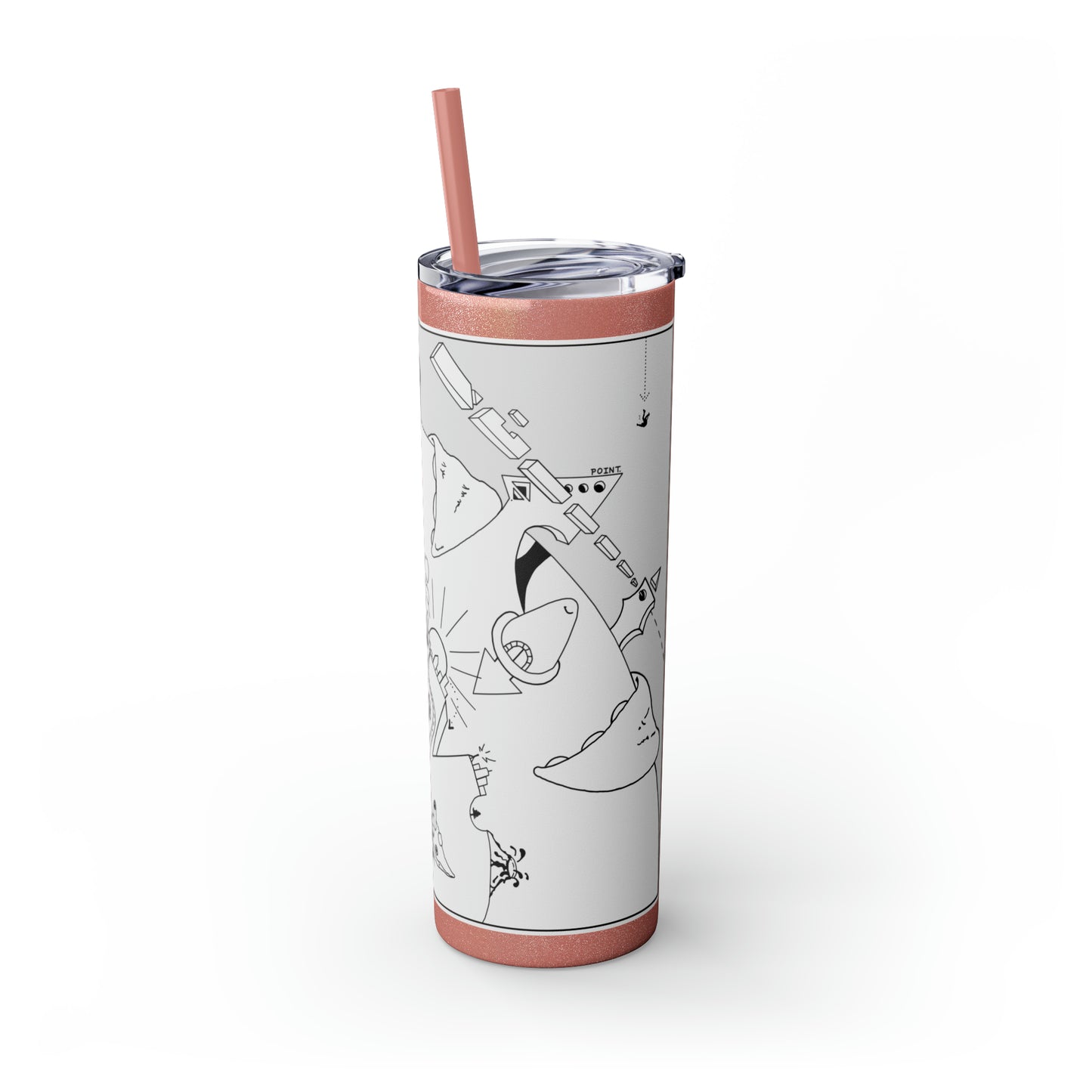 Skinny Tumbler with Straw, 20oz