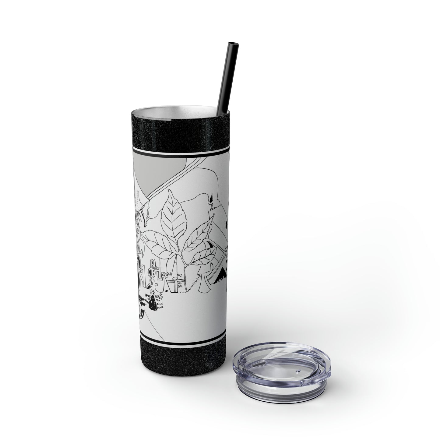 Skinny Tumbler with Straw, 20oz