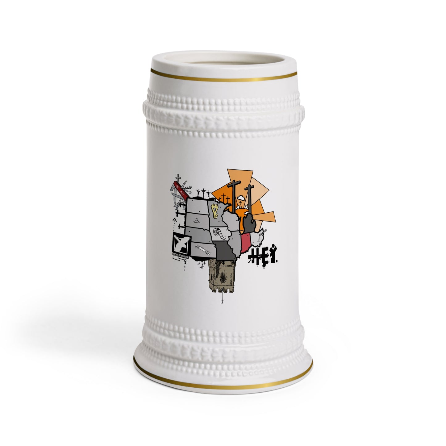 "Midwest Martyr" Beer Stein Mug