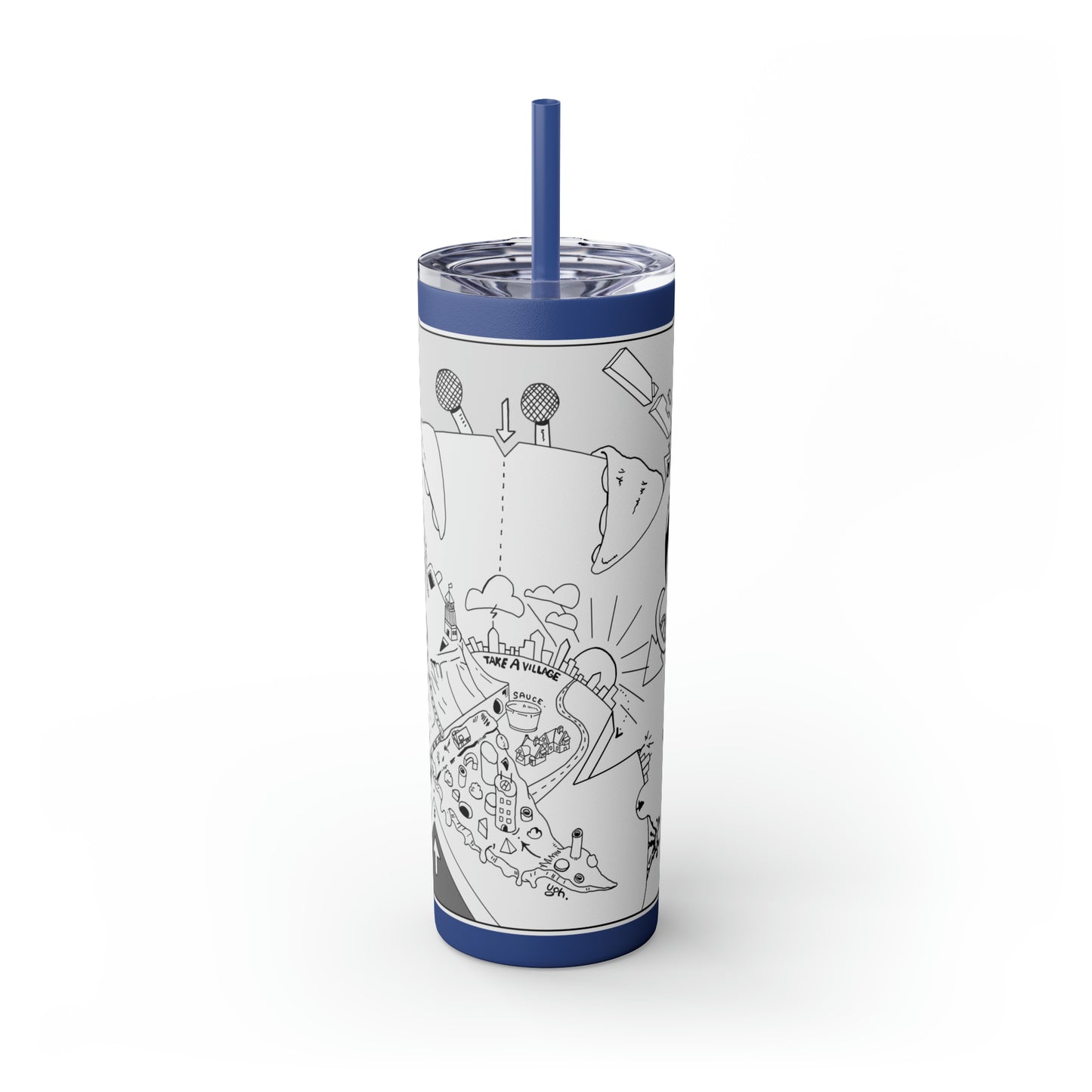 Skinny Tumbler with Straw, 20oz