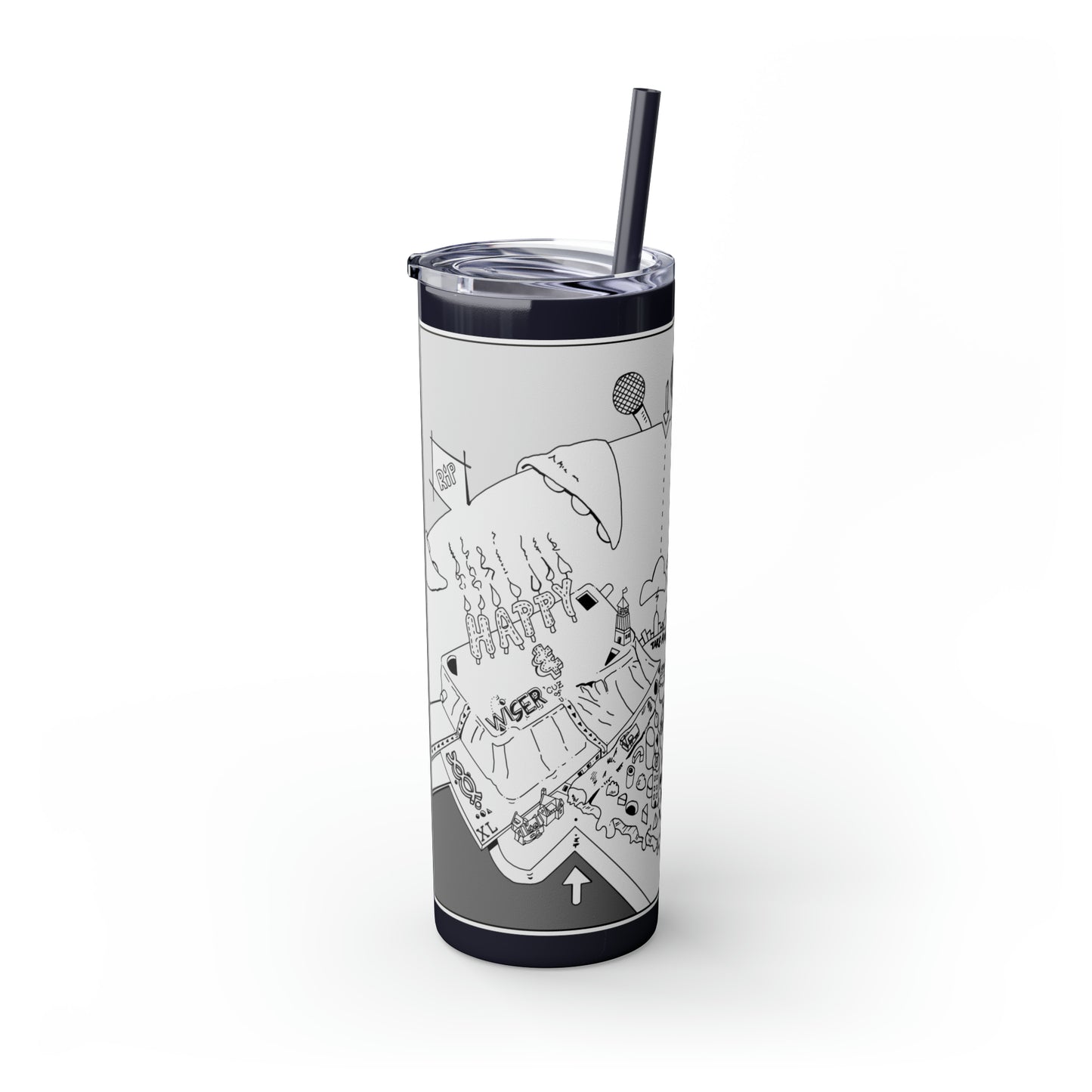 Skinny Tumbler with Straw, 20oz