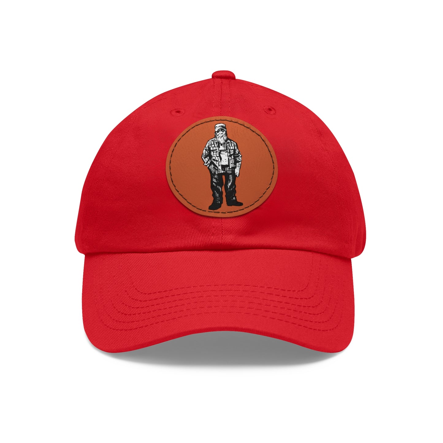 Salty-Guy" Dad Hat with Leather Patch (Round)