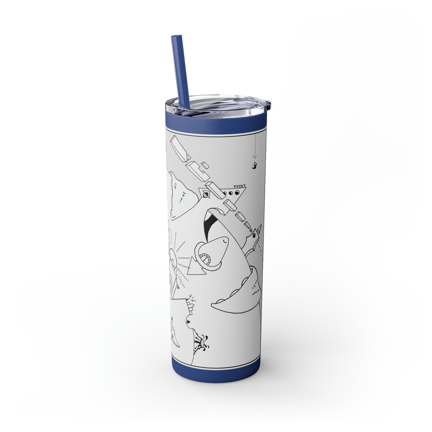 Skinny Tumbler with Straw, 20oz