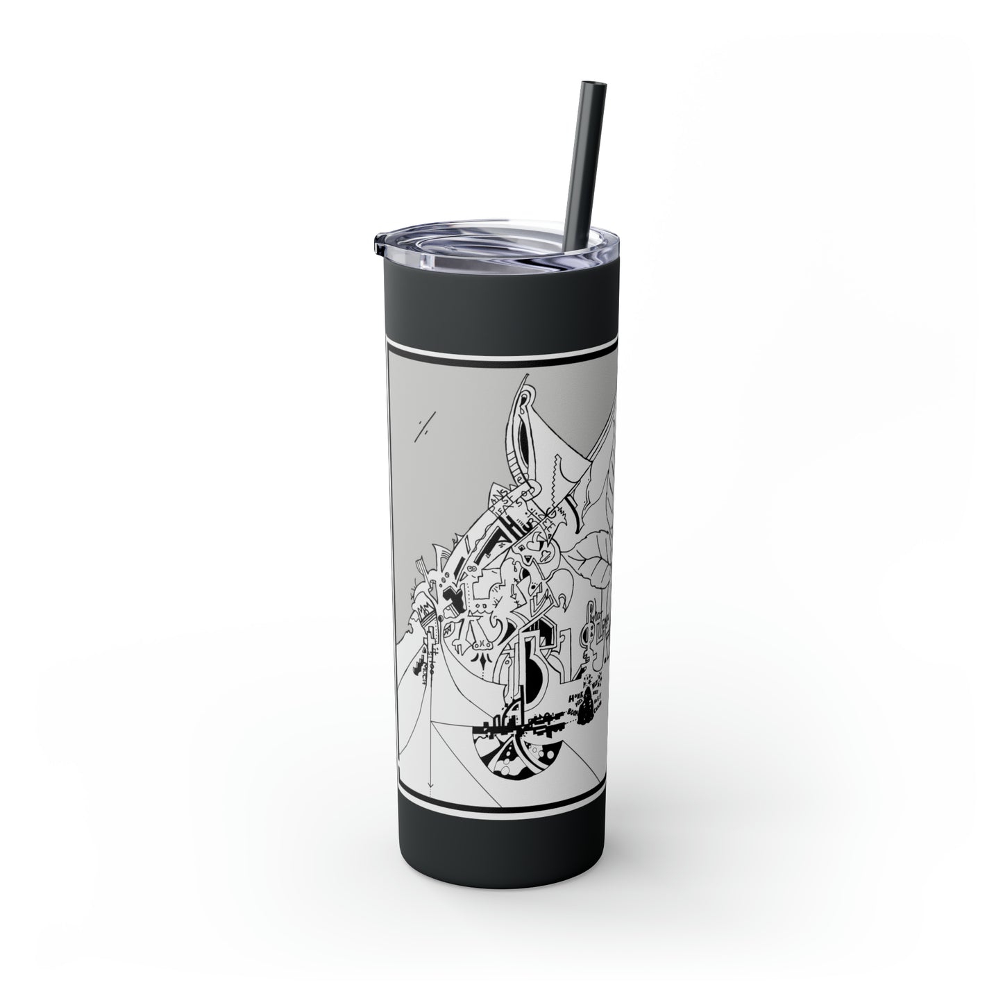 Skinny Tumbler with Straw, 20oz