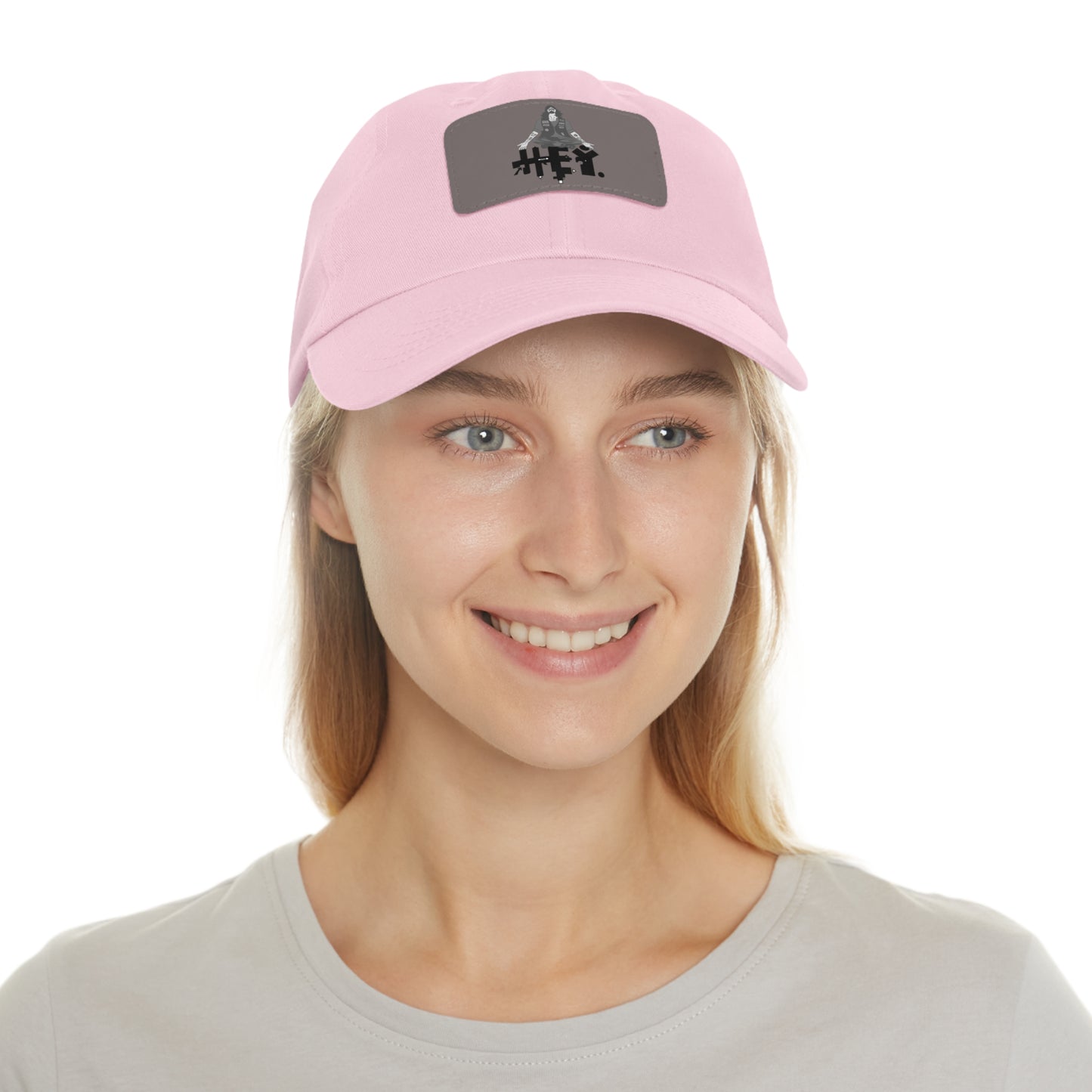 "Self-Immo" Dad Hat with Leather Patch (Rectangle)