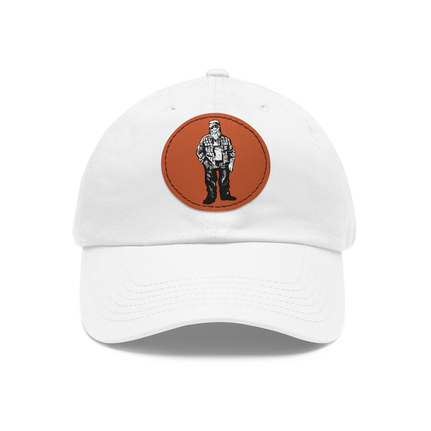 Salty-Guy" Dad Hat with Leather Patch (Round)