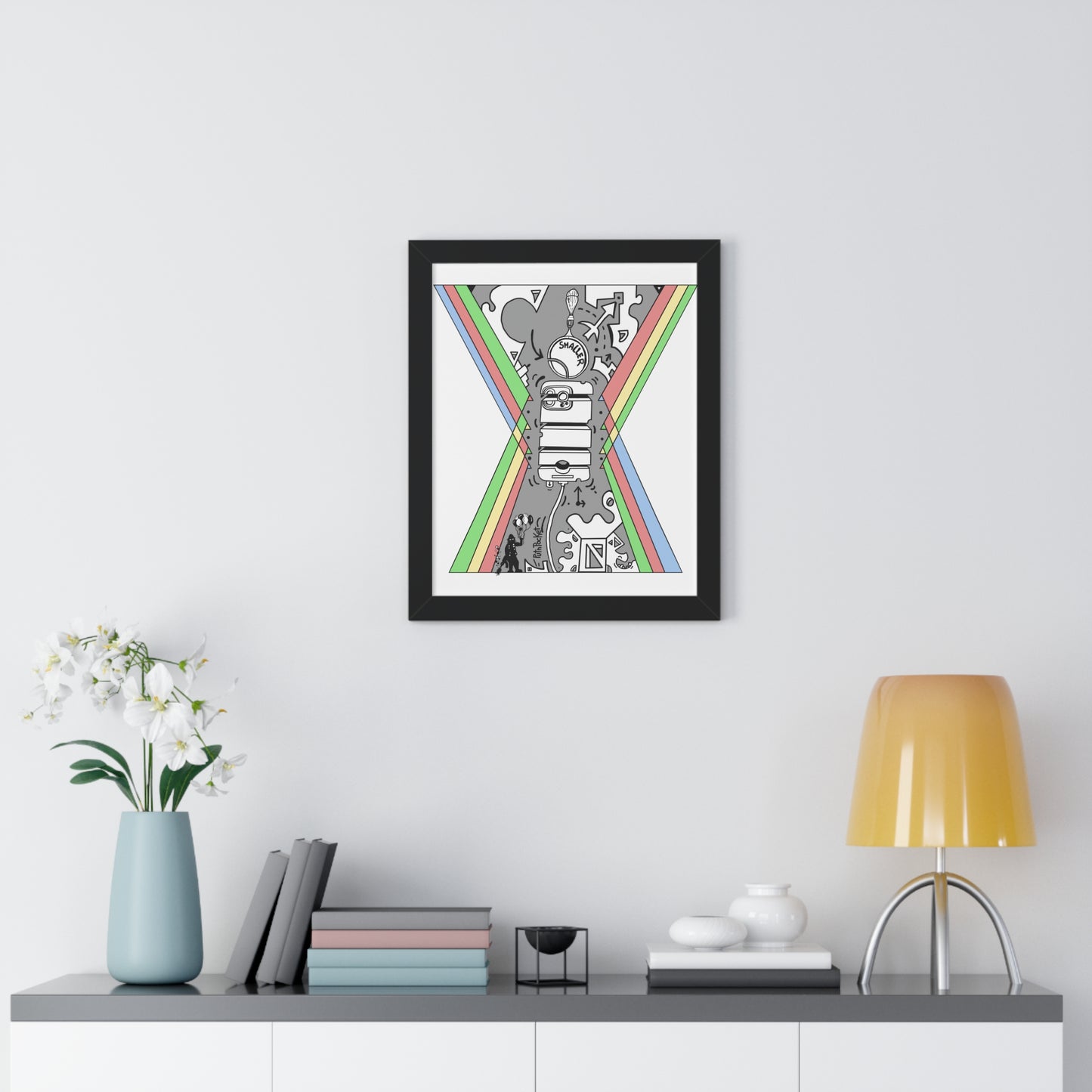 "Cell" by Jon Donovan Framed Vertical Poster