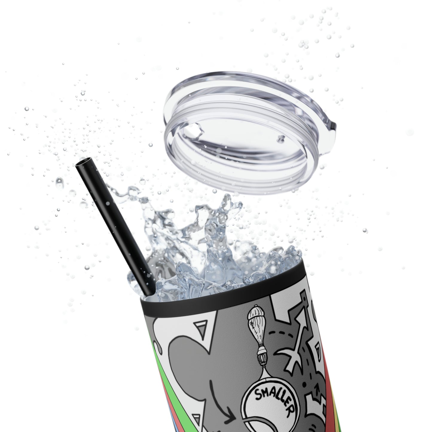 Skinny Tumbler with Straw, 20oz