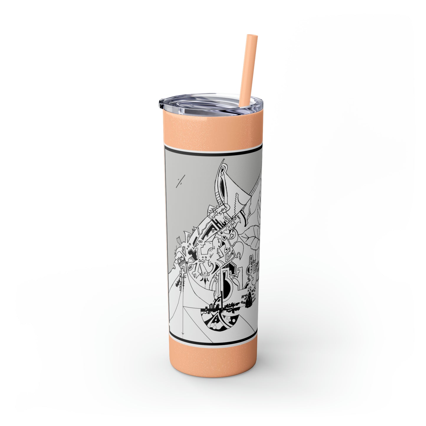 Skinny Tumbler with Straw, 20oz