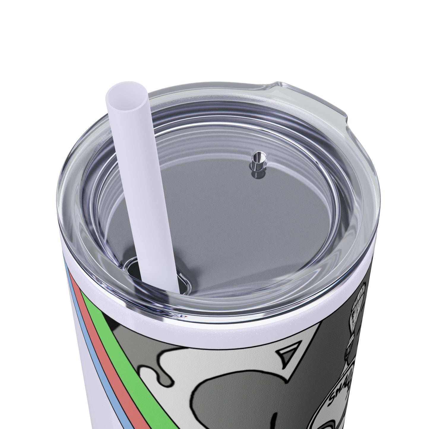 Skinny Tumbler with Straw, 20oz